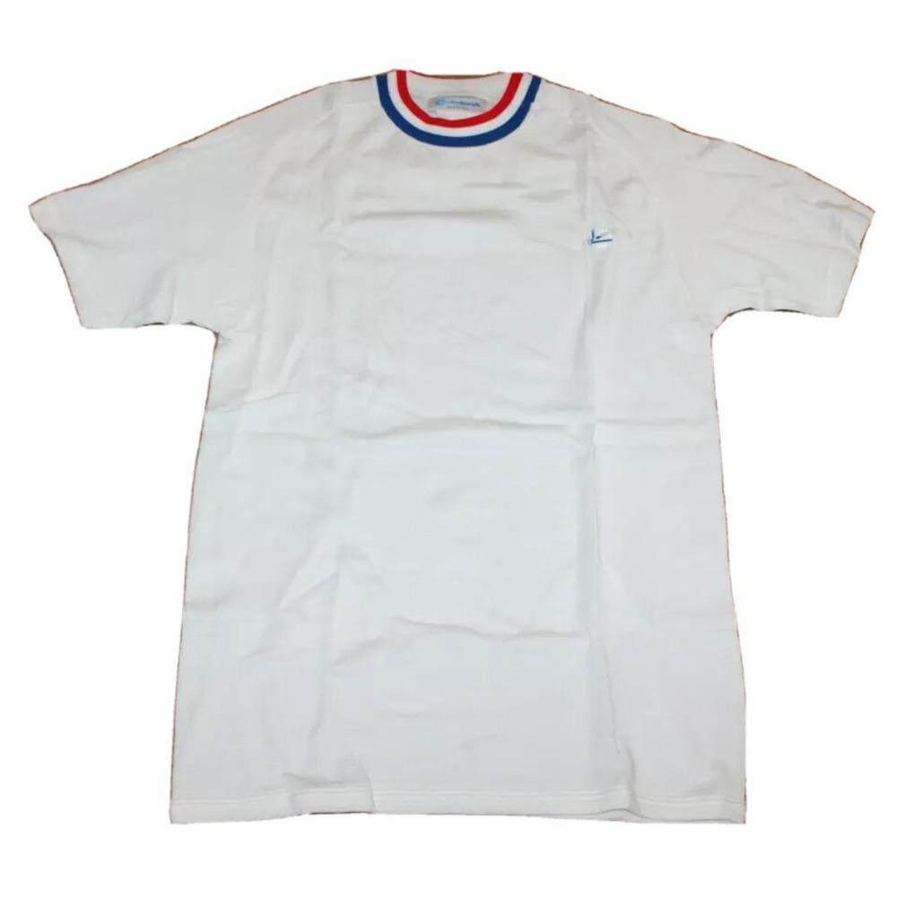 vintage Jelenk mens XL white knit shirt Made for AMF Voit Racquet Sportswear NEW